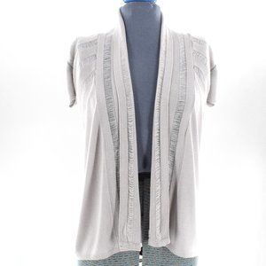 Vivienne Tam Draped Gray Cardigan L (fits M)